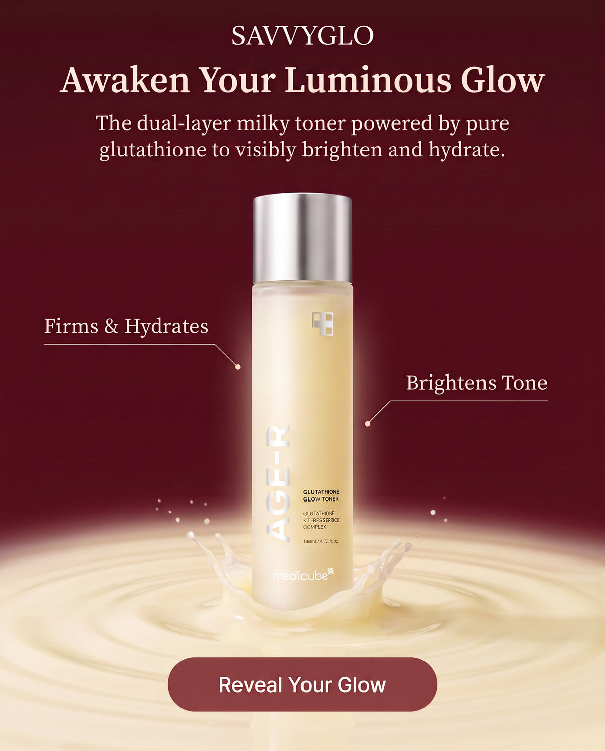 How to use Age-R Glutathione Glow Toner