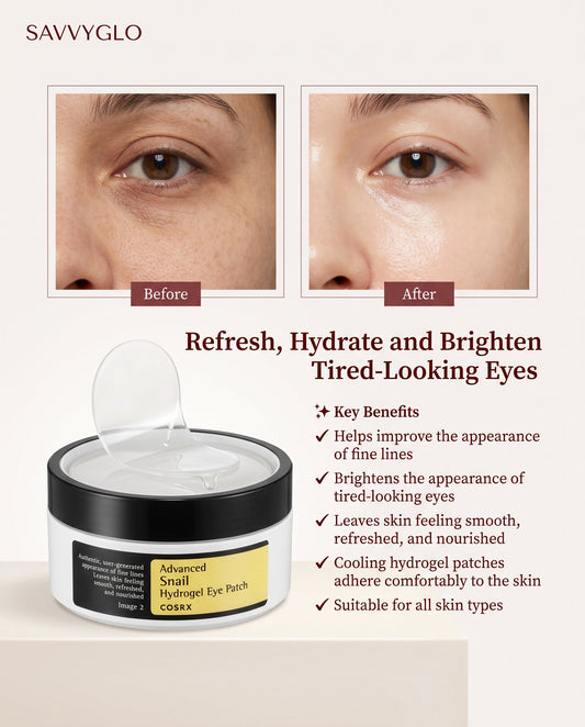 Advanced Snail Hydrogel Eye Patch key benefits