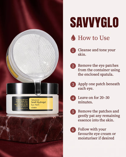 How to use Advanced Snail Hydrogel Eye Patch