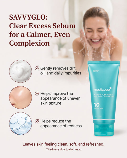 Azelaic Acid Niacinamide Deep Clean Foam Cleanser key benefits