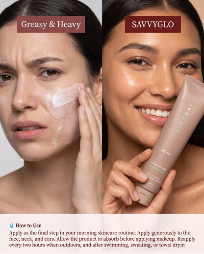 How to use Clear as Day SPF50+ Dreamscreen 75ml