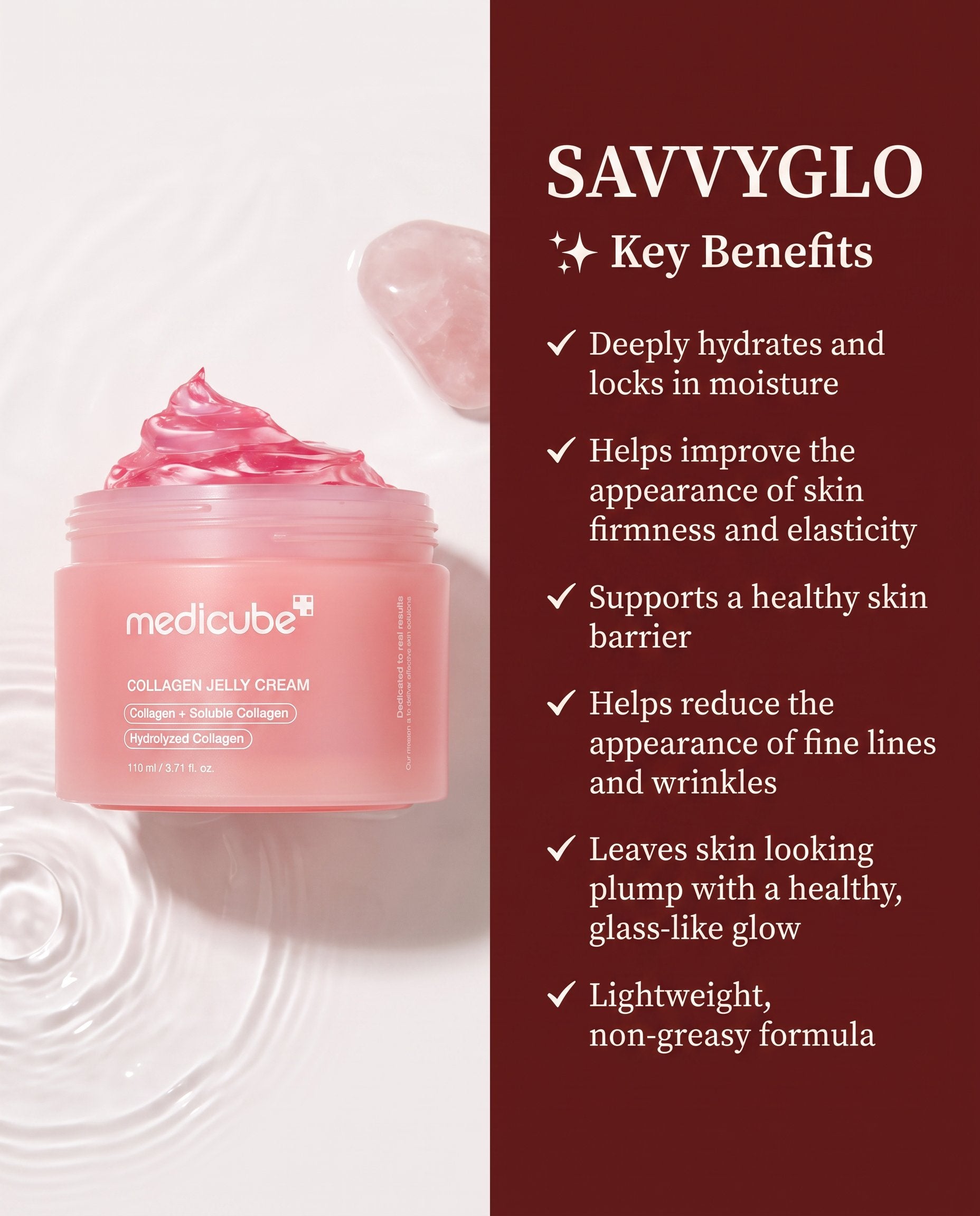 Collagen jelly cream key benefits