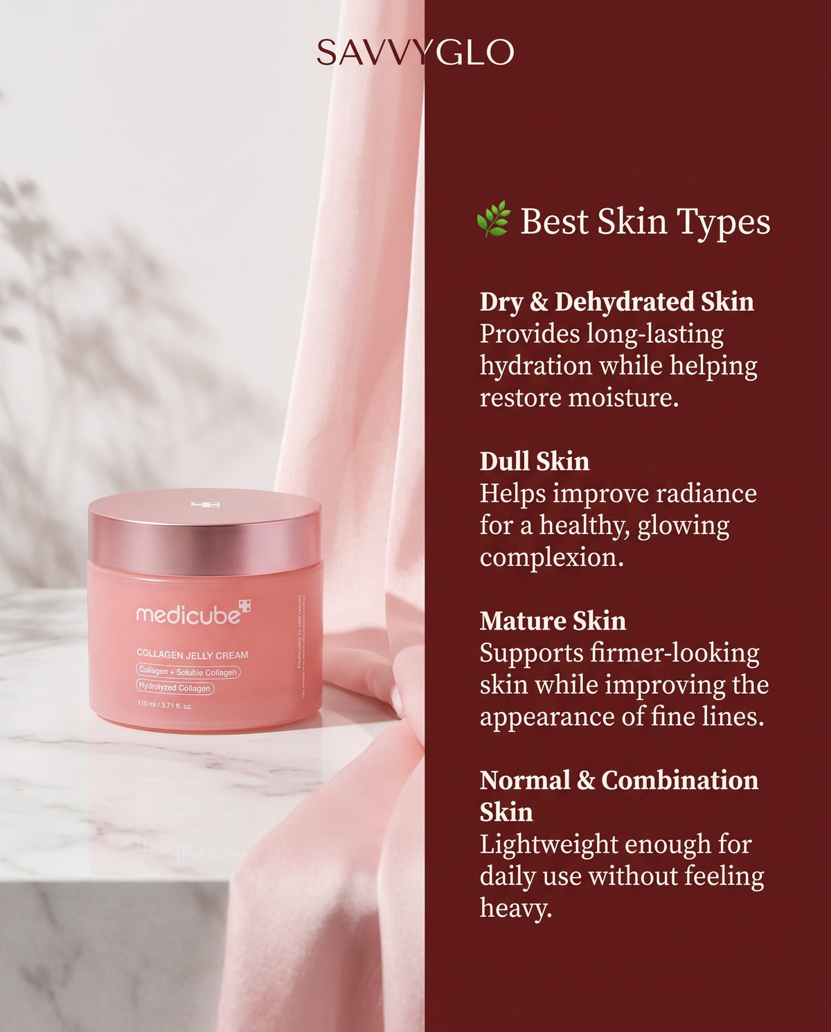 Collagen jelly cream skin types