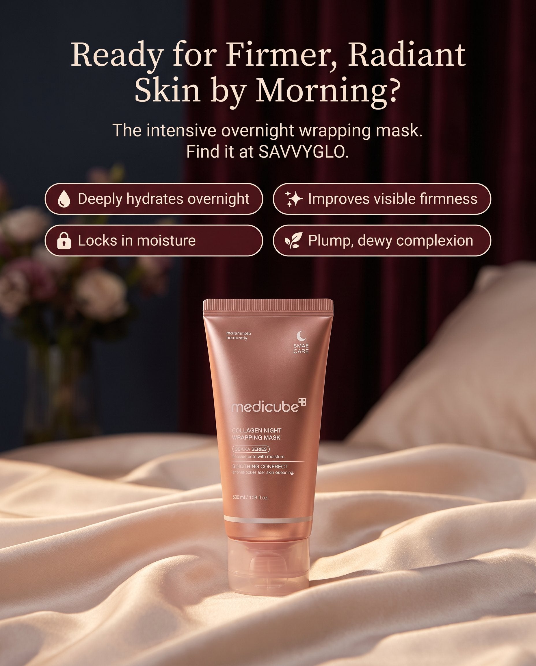 Collagen night wrapping mask key benefits