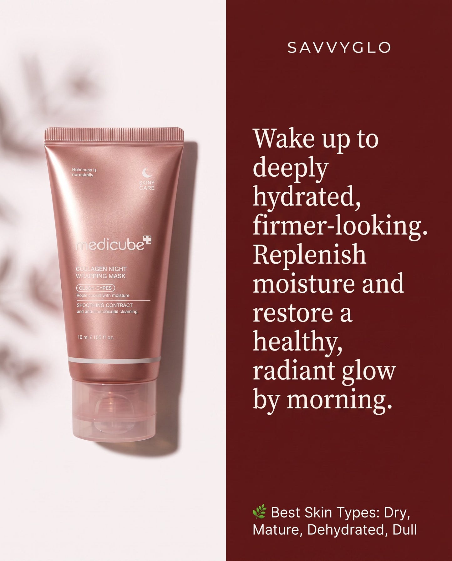 Collagen night wrapping mask skin types