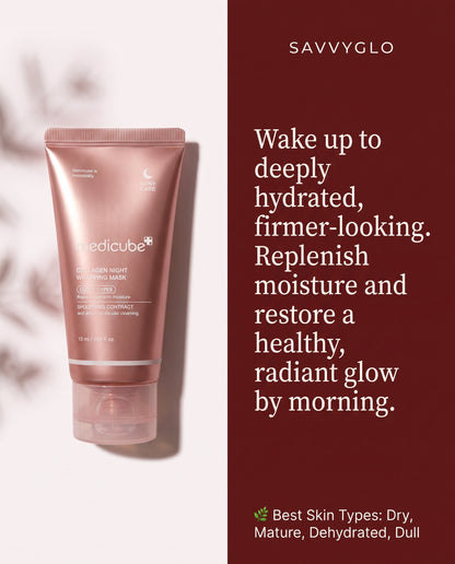 Collagen night wrapping mask skin types