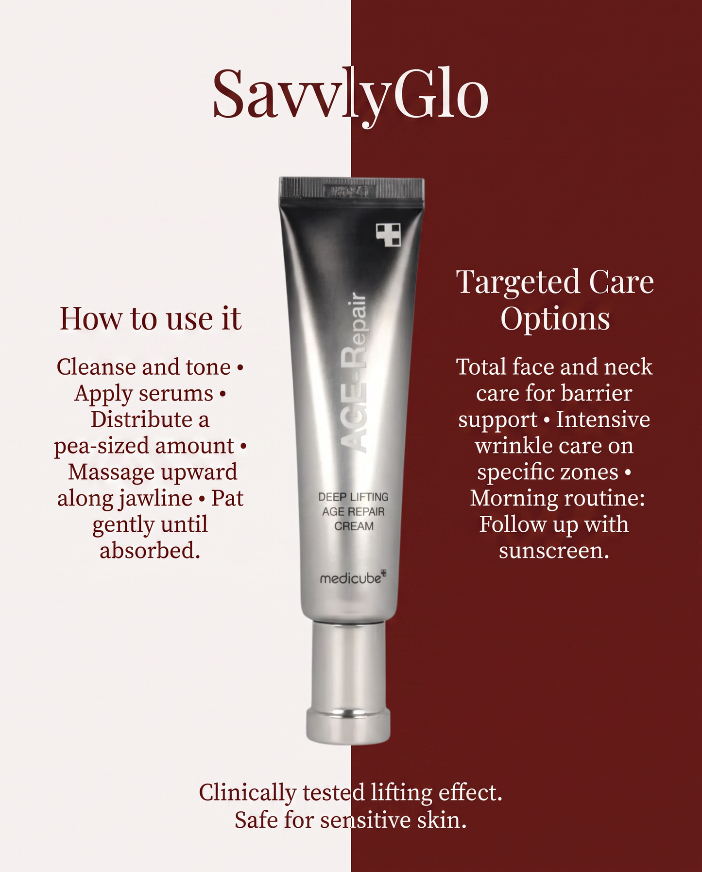 How to use Deep Lifting Age Repair Cream