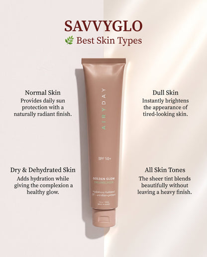 Golden Glow SPF50+ Dreamscreen 75ml skin types