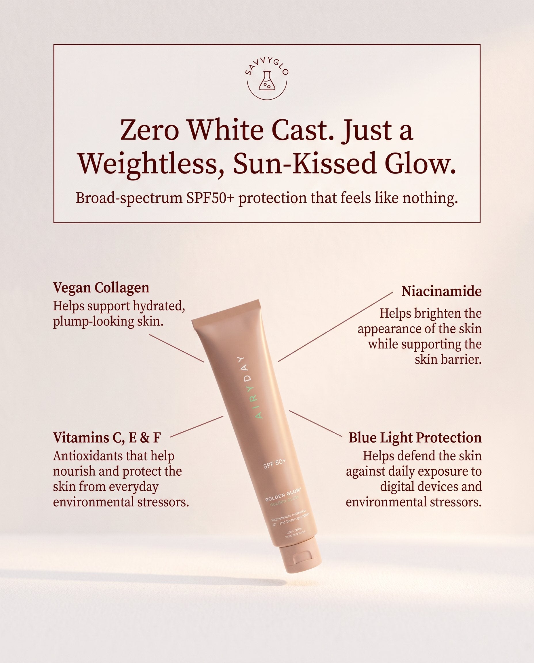 Golden Glow SPF50+ Dreamscreen 75ml ingredients
