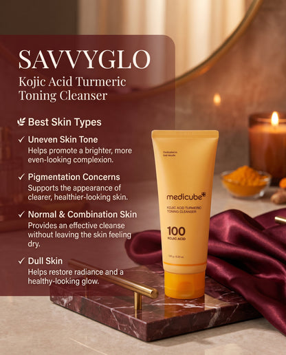 Kojic Acid Turmeric Toning Cleanser skin types