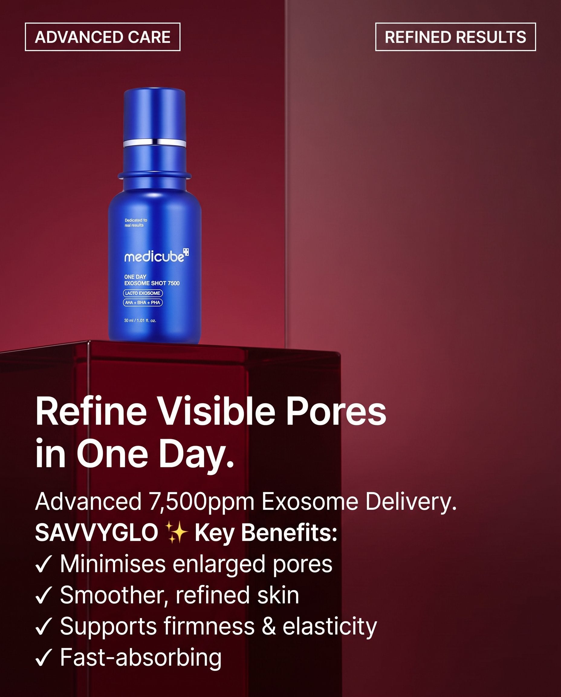 Medicube One Day Exosome Shot Pore Serum 7500 suitable skin types