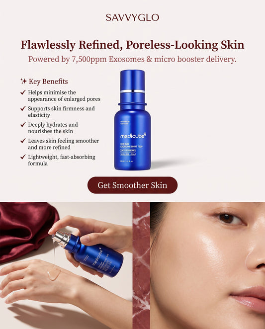 Medicube One Day Exosome Shot Pore Serum 7500 key benefits