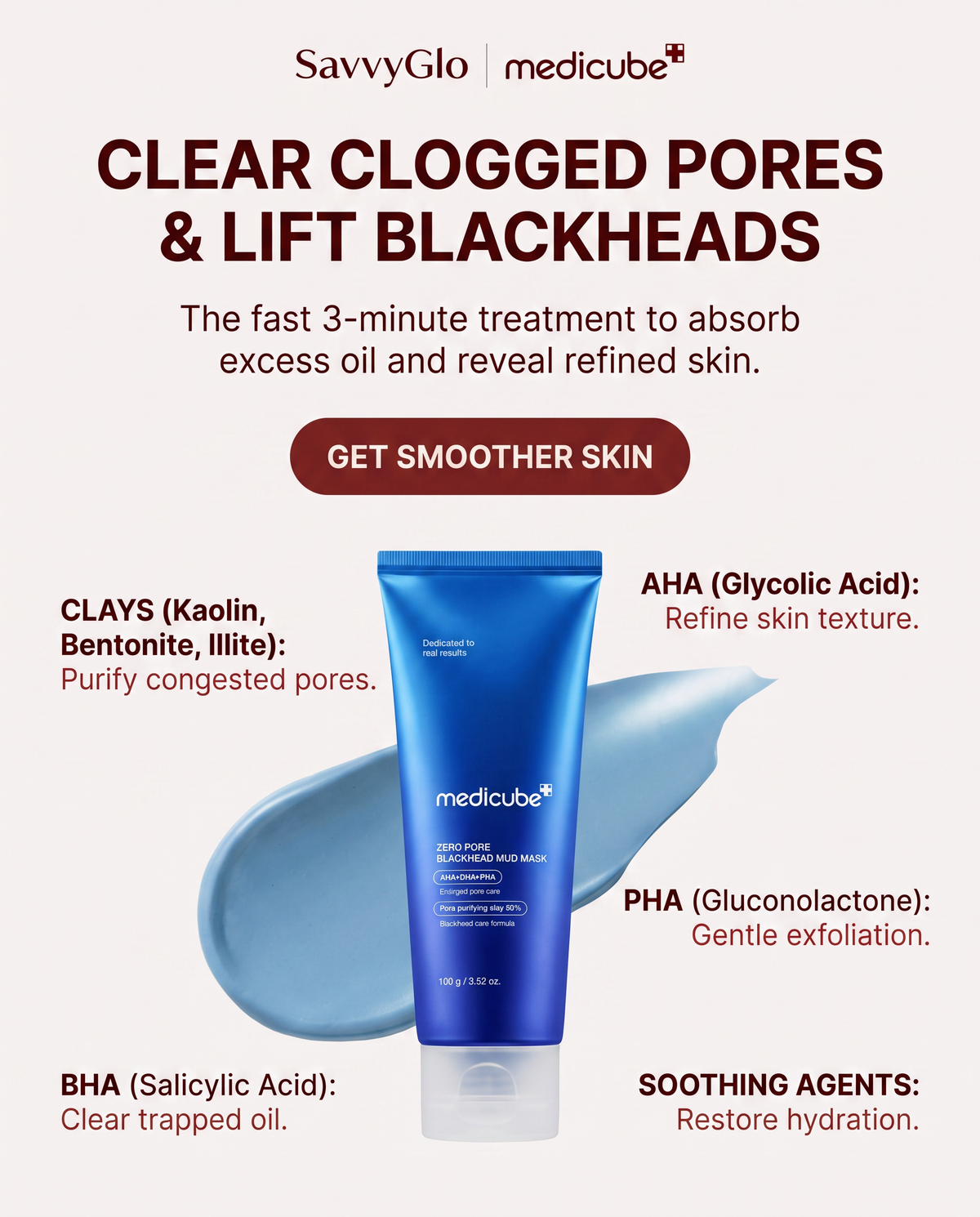 Zero Pore Blackhead Mud Mask ingredients