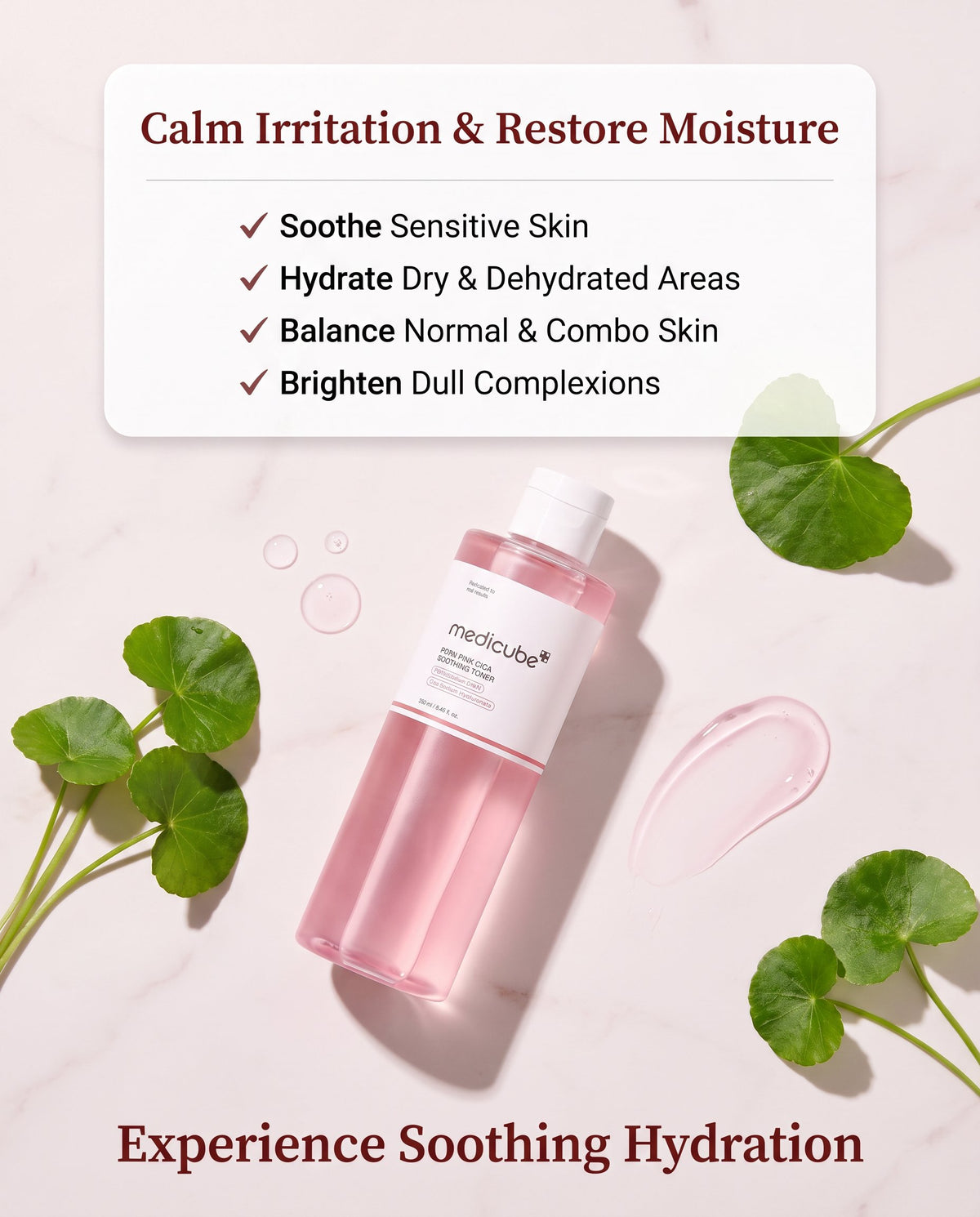 Medicube PDRN Pink Cica Soothing Toner suitable skin types
