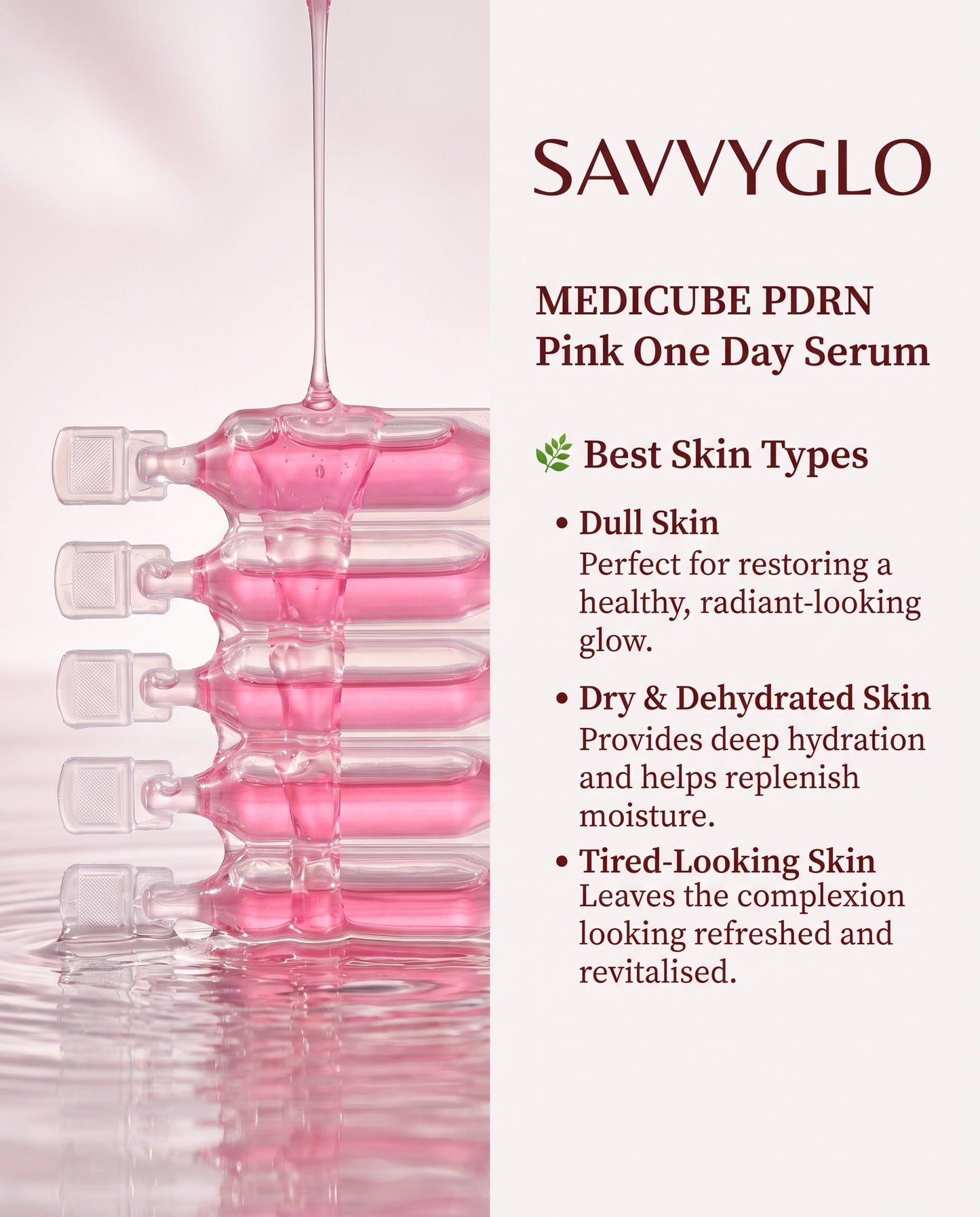 Medicube PDRN Pink One Day Serum suitable skin types