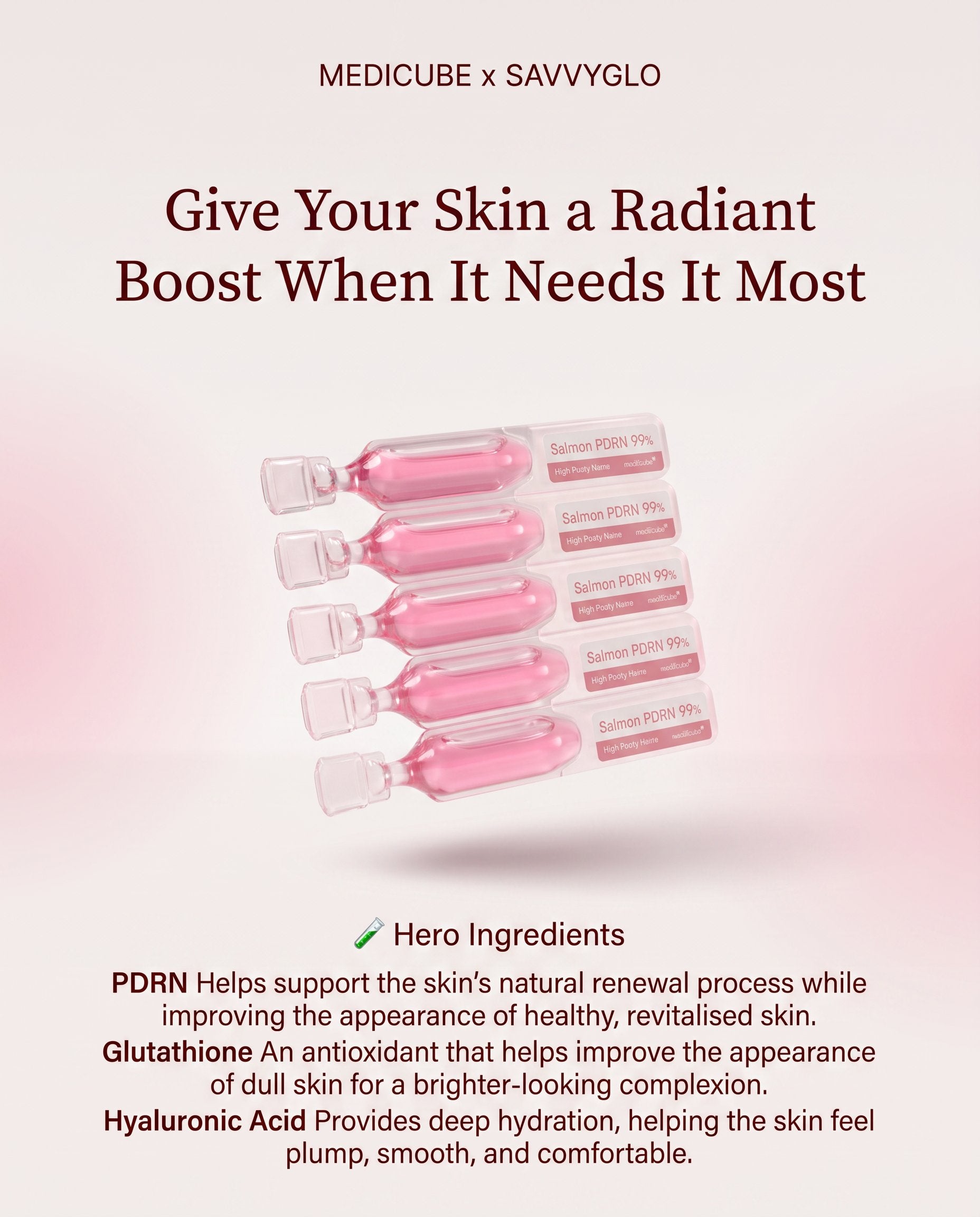 Medicube PDRN Pink One Day Serum ingredients