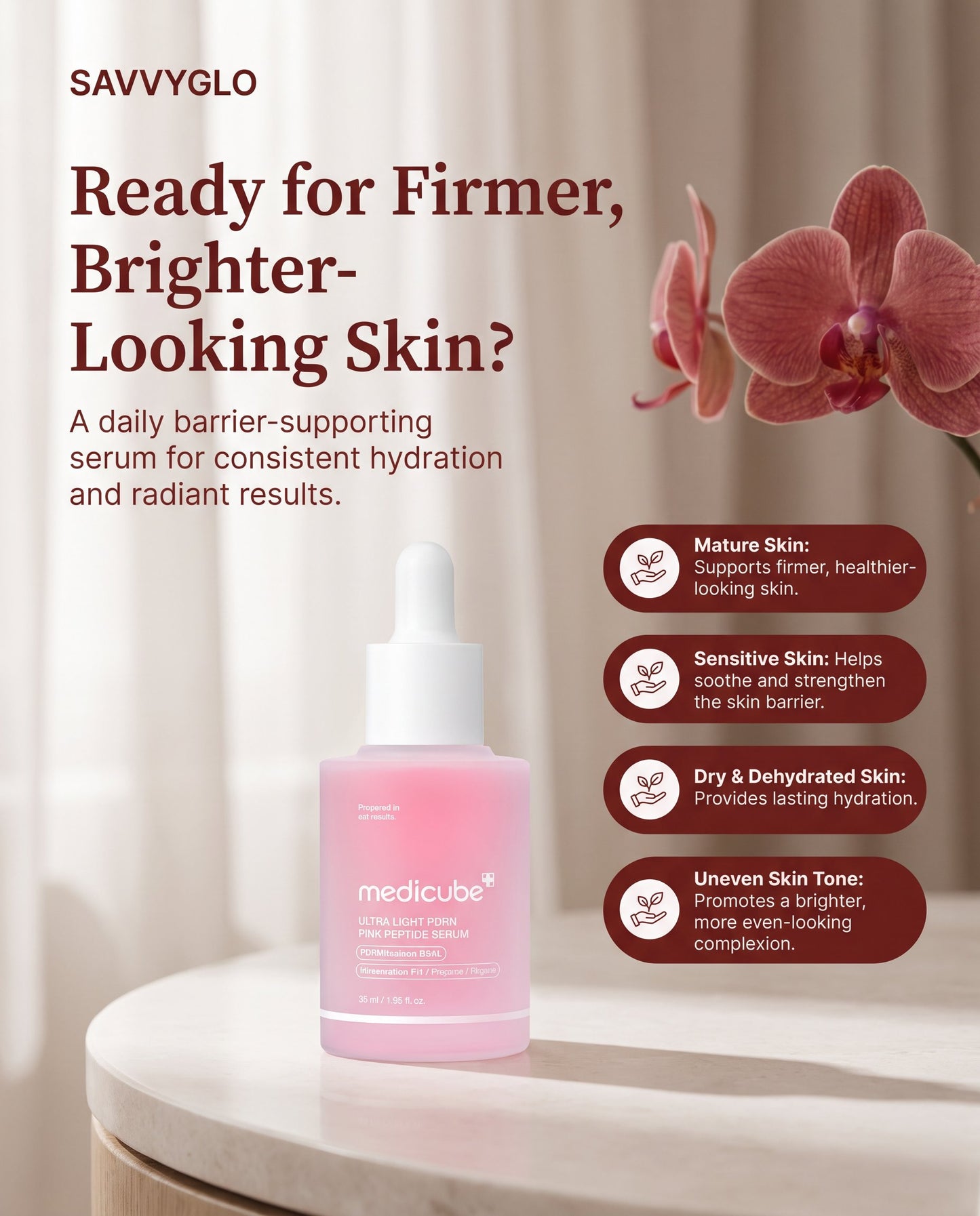 PDRN Pink peptide serum key benefits