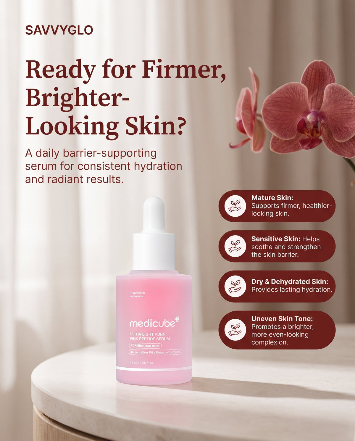 PDRN Pink peptide serum key benefits