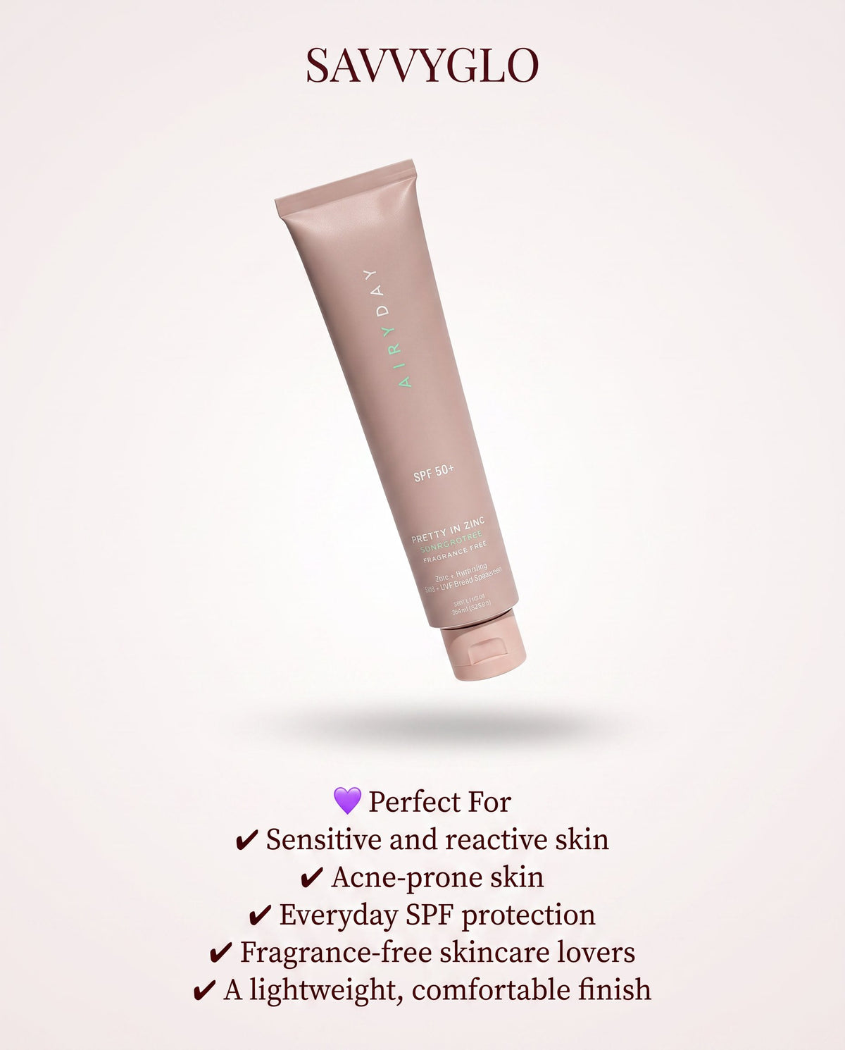 Pretty in zinc SPF50+ Dreamscreen 75ml perfect for 