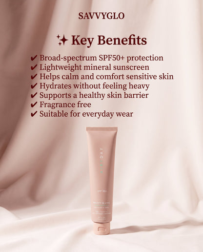 Pretty in zinc SPF50+ Dreamscreen 75ml key benfits