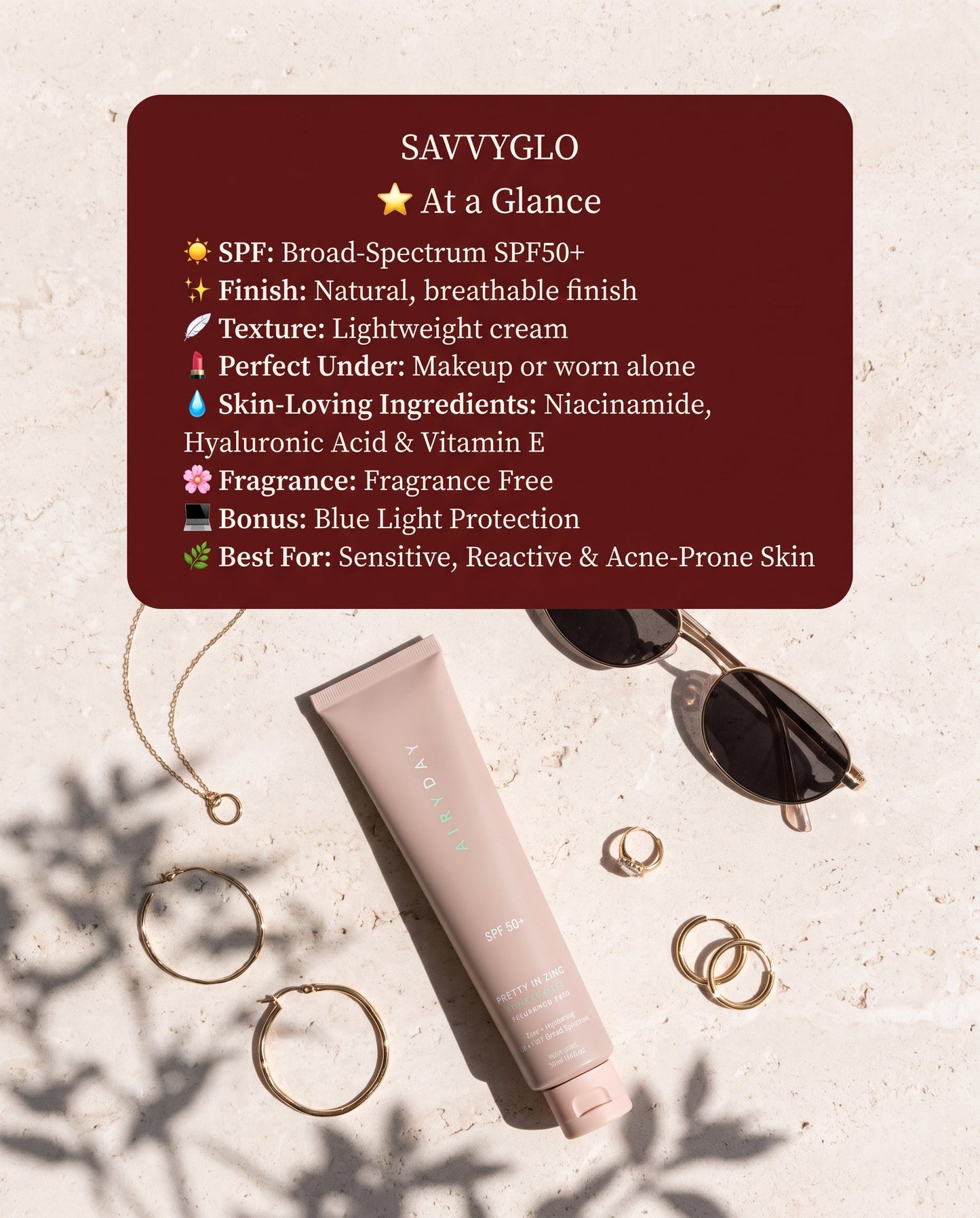 At a glance Pretty in zinc SPF50+ Dreamscreen 75ml