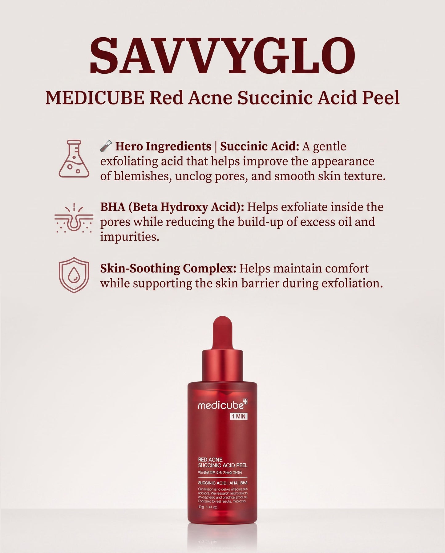 Red Acne Succinic Acid Peel ingredients