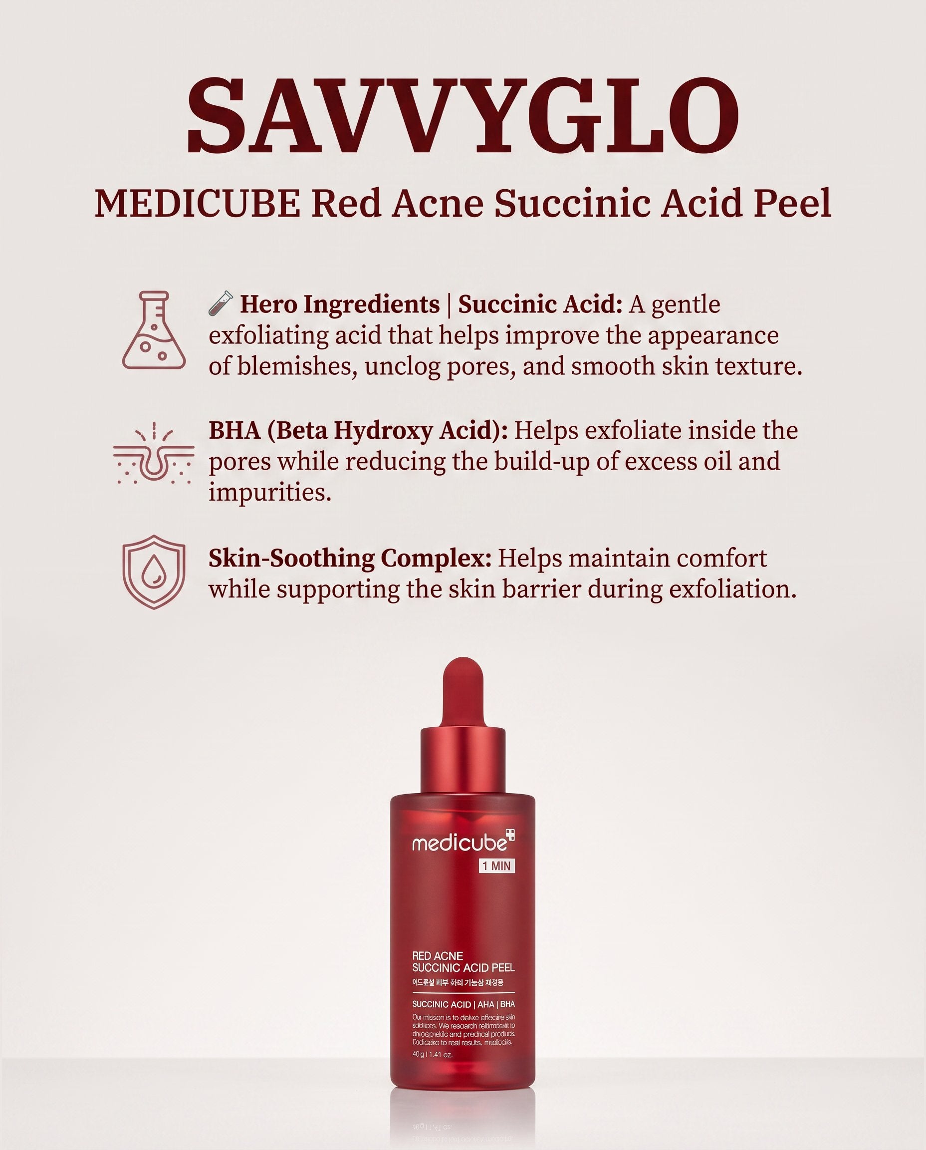 Red Acne Succinic Acid Peel ingredients