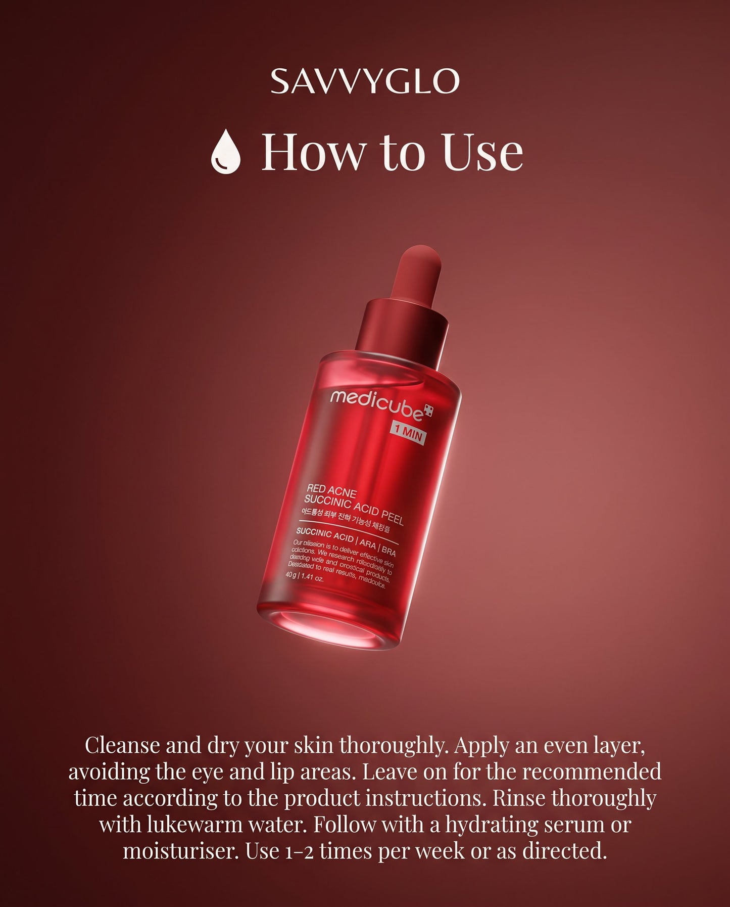 How to use Red Acne Succinic Acid Peel