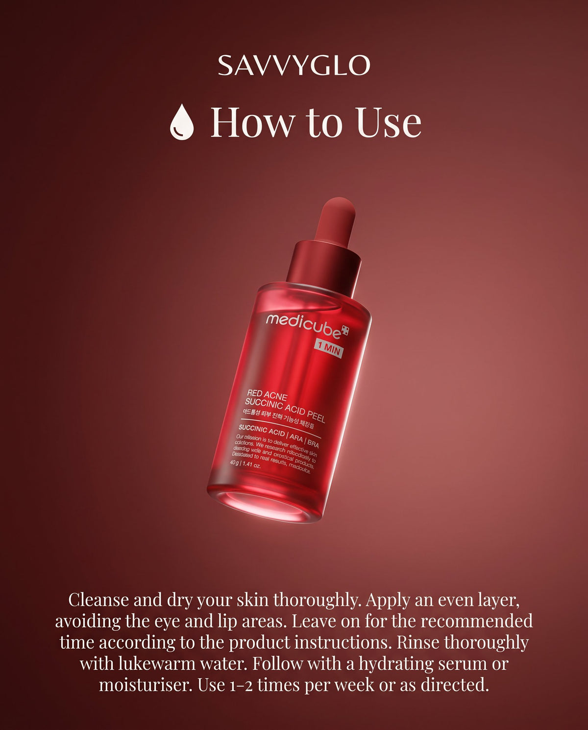 How to use Red Acne Succinic Acid Peel