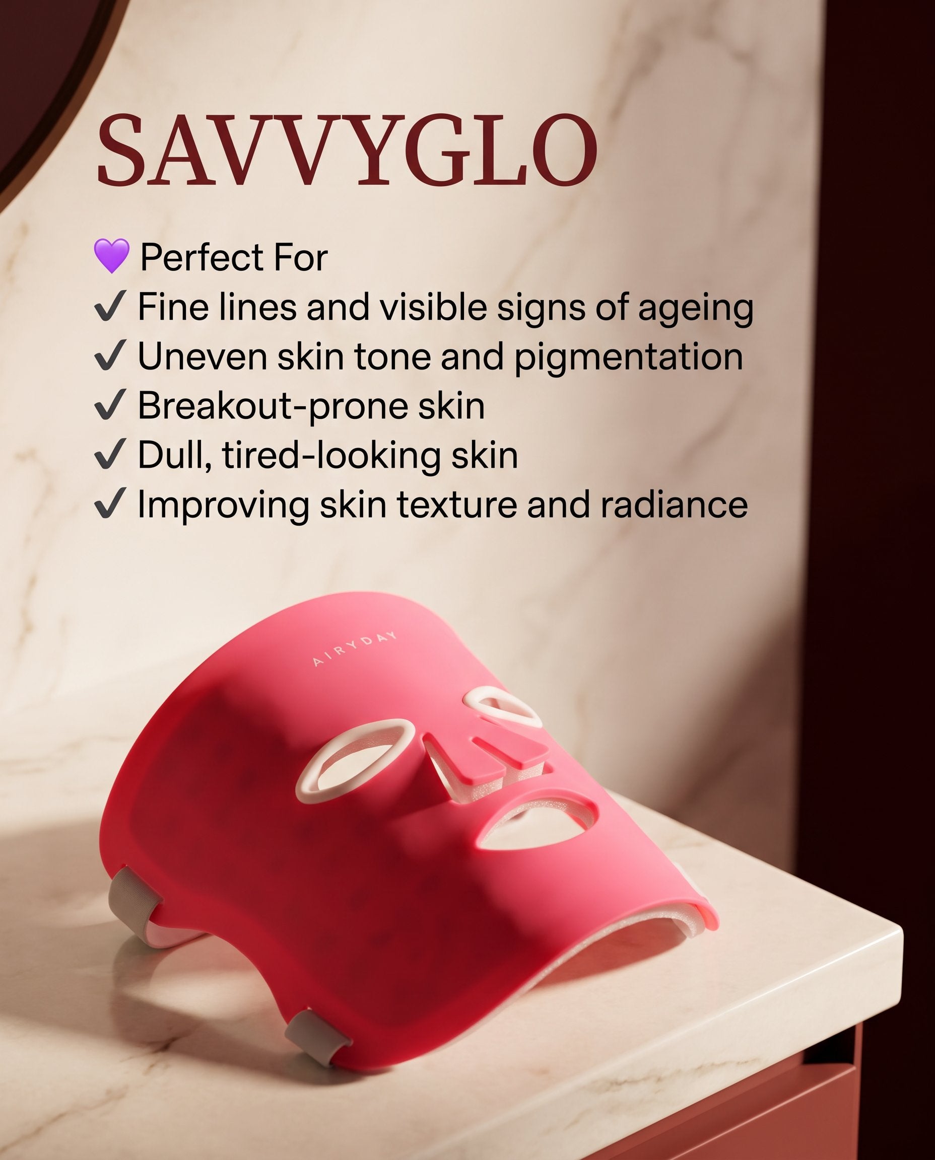 Bright On LED Face Mask perfect for