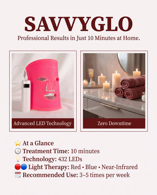 At a Glance Bright On LED Face Mask