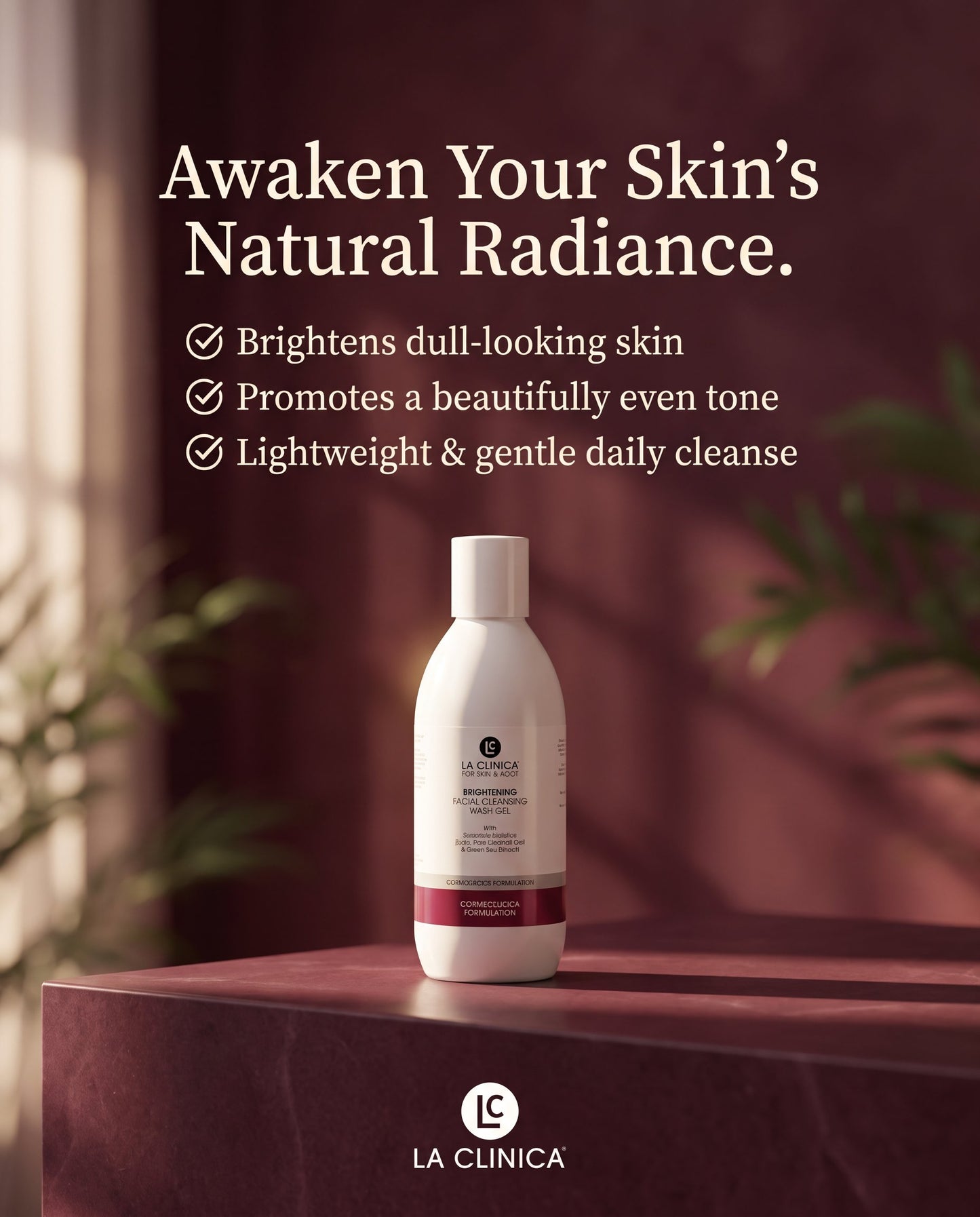 Brightening Facial Cleansing Wash Gel key benefits