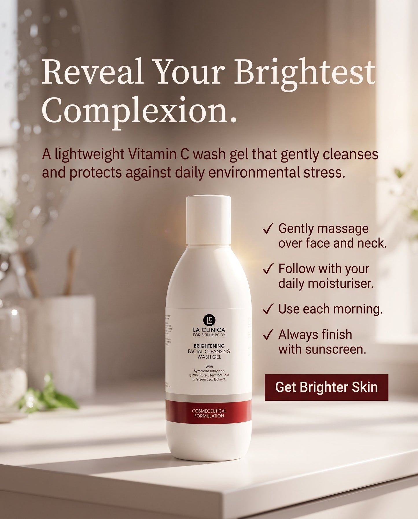 How to use Brightening Facial Cleansing Wash Gel