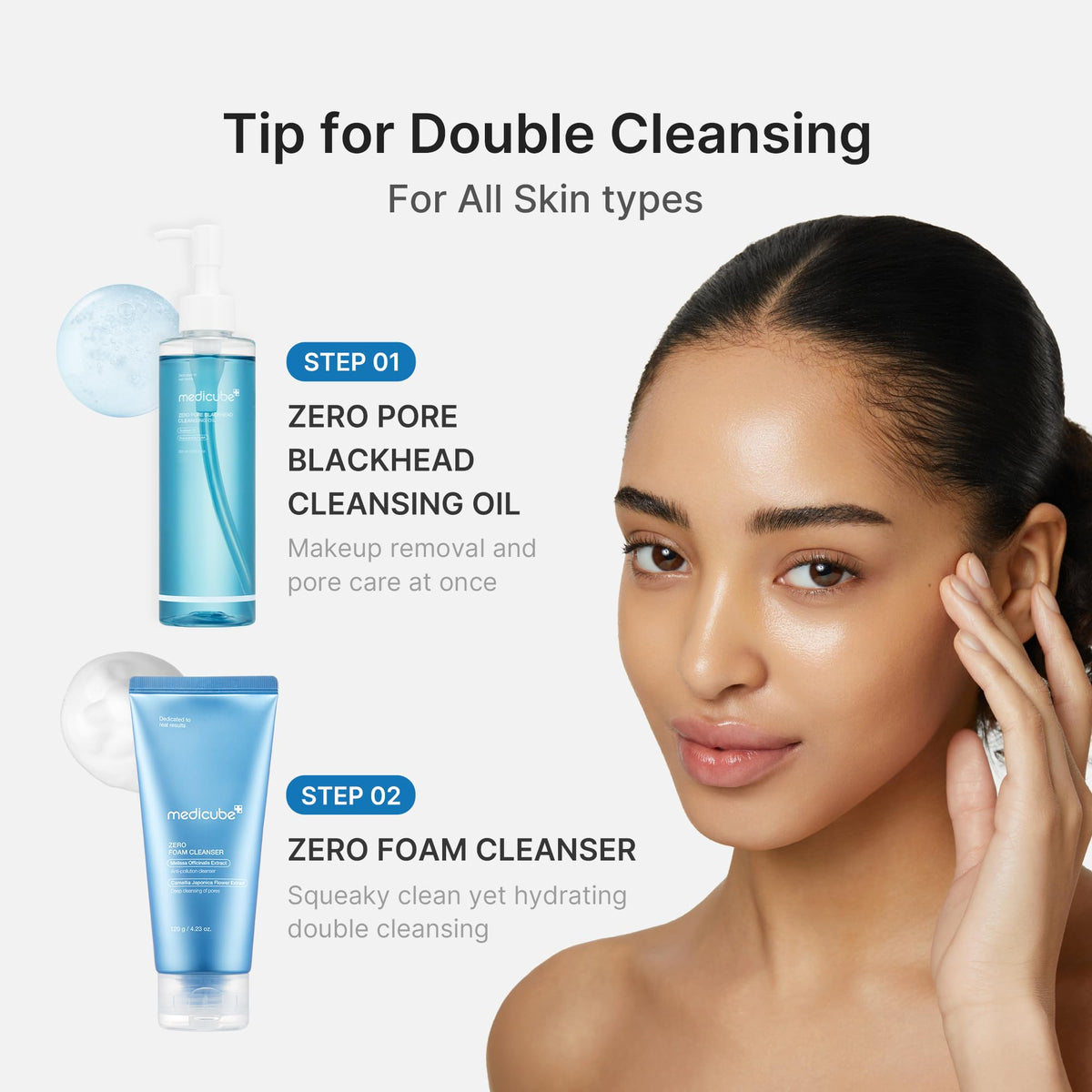 Medicube Zero Pore Blackhead Deep Cleansing Oil suitable for combination, dry, oily and sensitive skin