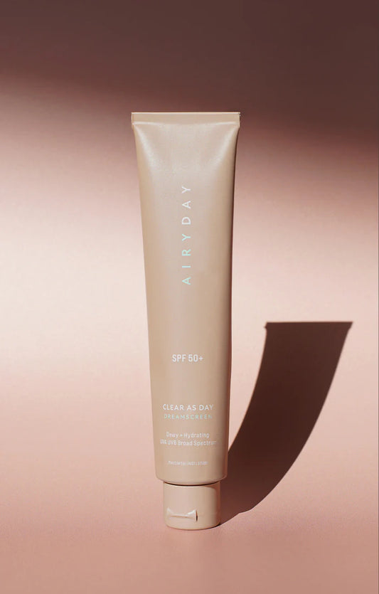 Airyday Clear As Day SPF50+ Dreamscreen 75ml facial sunscreen — available from SavvyGlo