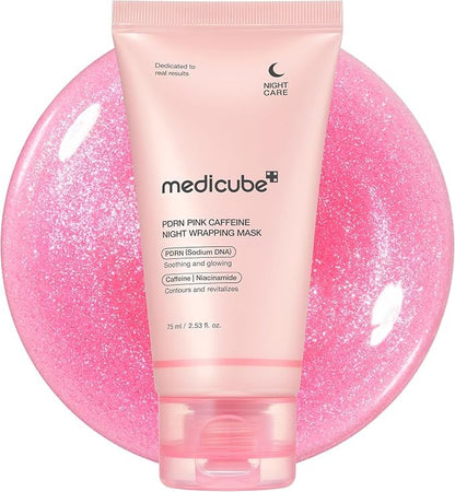 Medicube PDRN Pink Caffeine Night Wrapping Mask facial skincare mask — available from SavvyGlo