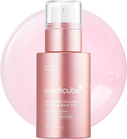 Medicube PDRN Pink Exosome Shot Serum 7500 facial skincare serum — available from SavvyGlo